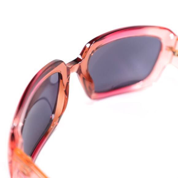 Marc Jacobs Wraparound Oval Sunglasses - Transparent Red Pink Ombre / Grey - NWT - Picture 8 of 10
